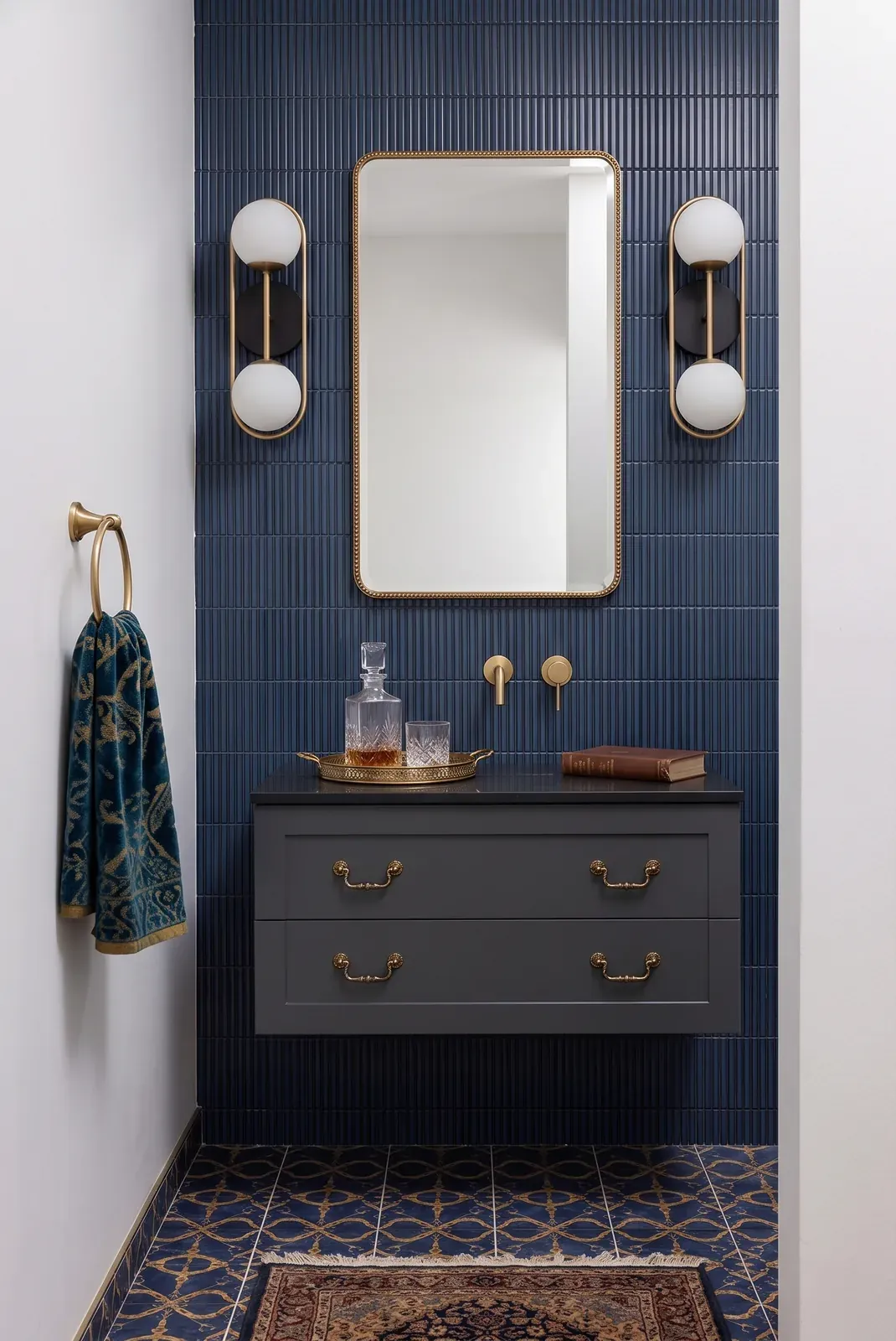 Powder room renovation design by HATd Studio
